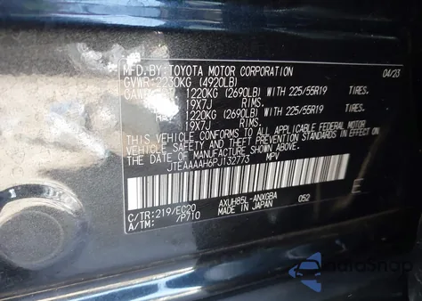 2023 Toyota Venza Nightshade Edition from USA, damaged, VIN JTEAAAAH6PJ132773